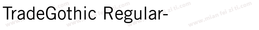 TradeGothic Regular字体转换